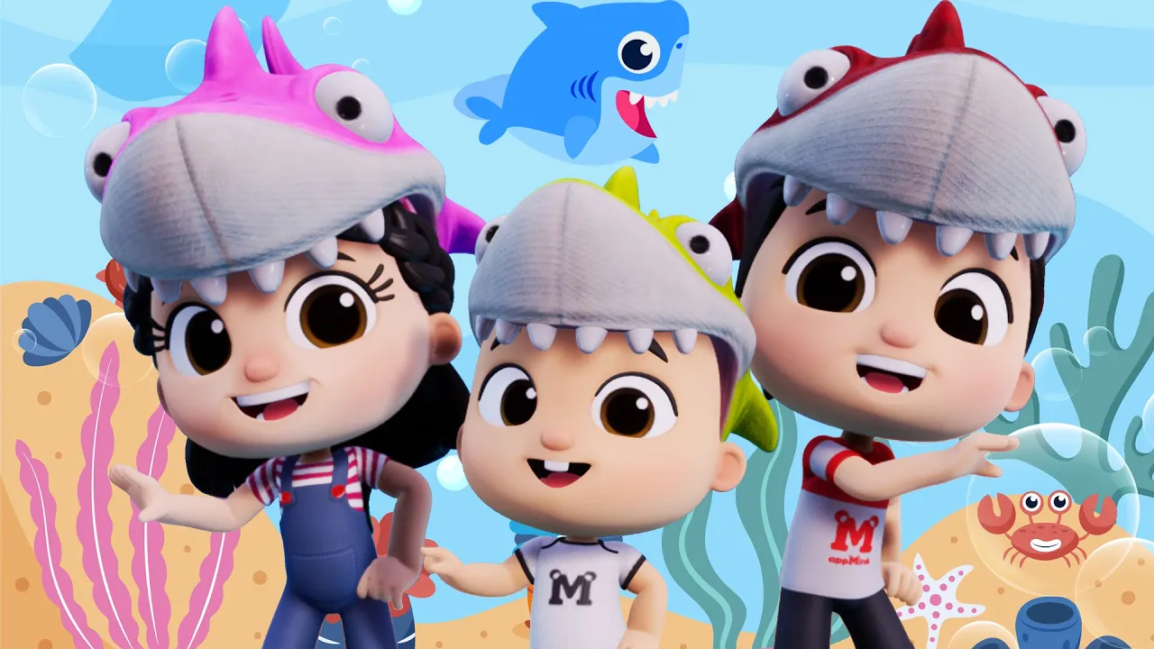 Baby Shark  Kids Song  Nursery Rhymes appMink Shark Family