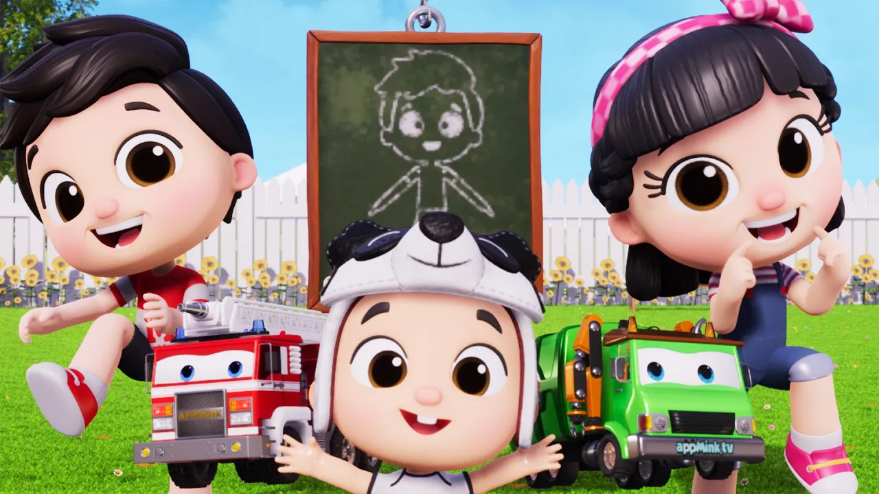 Head Shoulder Knee and Toes  Wheels On The Bus  Baby Shark appMink Kids Song  Nursery Rhymes